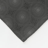 Monogram patroon van koolcirkels fleece deken (Hoek)