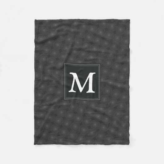 Monogram patroon van koolcirkels fleece deken (Voorkant)