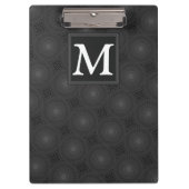 Monogram patroon van koolcirkels klembord (Voorkant)