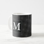 Monogram patroon van koolcirkels koffiemok (Voorkant links)