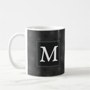 Monogram patroon van koolcirkels koffiemok