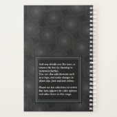 Monogram patroon van koolcirkels planner (Achterkant)
