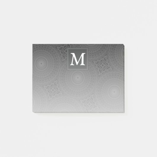 Monogram patroon van koolcirkels post-it® notes (Voorkant)