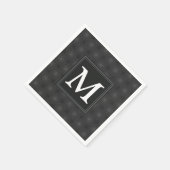 Monogram patroon van koolcirkels servetten (Hoek)