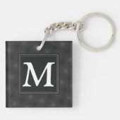Monogram patroon van koolcirkels sleutelhanger (Achterkant)