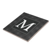 Monogram patroon van koolcirkels tegeltje (Zijkant)