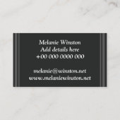 Monogram patroon van koolcirkels visitekaartje (Achterkant)