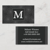 Monogram patroon van koolcirkels visitekaartje (Voorkant / Achterkant)