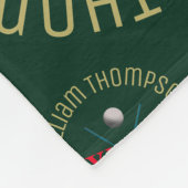 Monogram Patroon voor Golfspelers Donkergroen Groo Fleece Deken (Hoek)