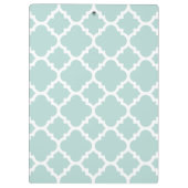 Monogram patroonmonogram pastel Mint en Tan Quatre Klembord (Achterkant)