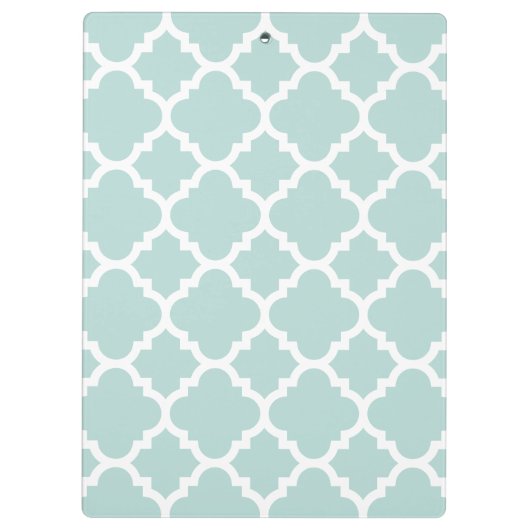 Monogram patroonmonogram pastel Mint en Tan Quatre Klembord (Achterkant)
