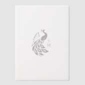 Monogram Pauw  Vellum Uitnodigingen (Voorkant)