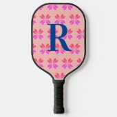 Monogram Peach Roze Retro Pickleball Paddle (Voorkant)