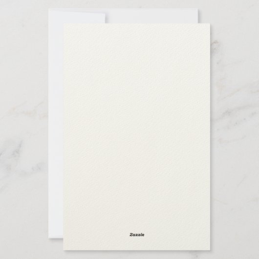 Monogram Peacock Branch Stationery Briefpapier (Achterkant)