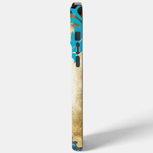 Monogram  Peacock Chandelier Damask Case-Mate iPhone Case (Achterkant / Links)