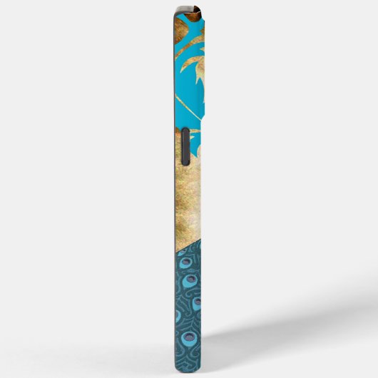 Monogram  Peacock Chandelier Damask Case-Mate iPhone Case (Achterkant / Rechts)