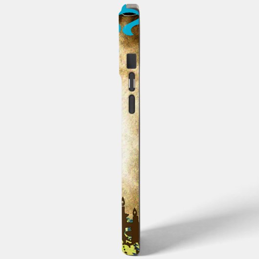 Monogram  Peacock Chandelier Damask iPhone Case-Mate iPhone Case (Achterkant / Links)