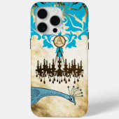 Monogram  Peacock Chandelier Damask iPhone Case-Mate iPhone Case (Achterkant)