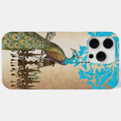 Monogram  Peacock Chandelier Damask iPhone Case-Mate iPhone Case (Achterkant (horizontaal))