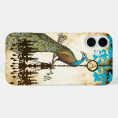 Monogram Peacock Chandelier Damask iPhone Case-Mate iPhone Case (Achterkant (horizontaal))