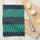 Monogram Peacock Diamond Theedoek (Quarter Fold)