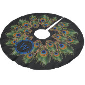 Monogram Peacock Feather Black Kerstboom Rok (Gekanteld)