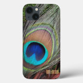 Monogram Peacock Feather Blackberry Bold Case (Achterkant)