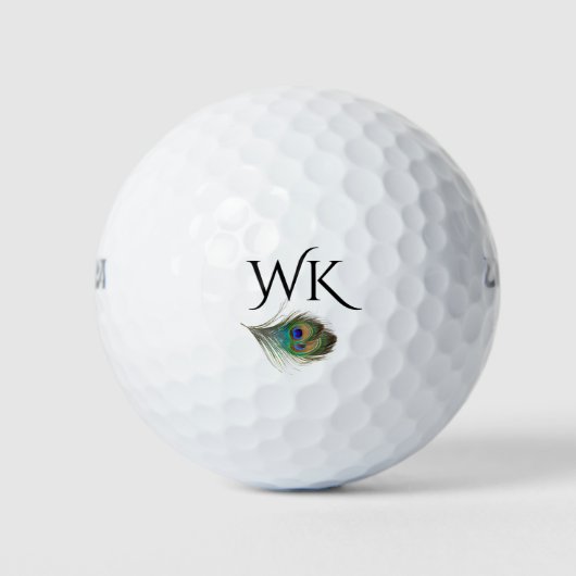 Monogram Peacock Feather Golfballen (Voorkant)