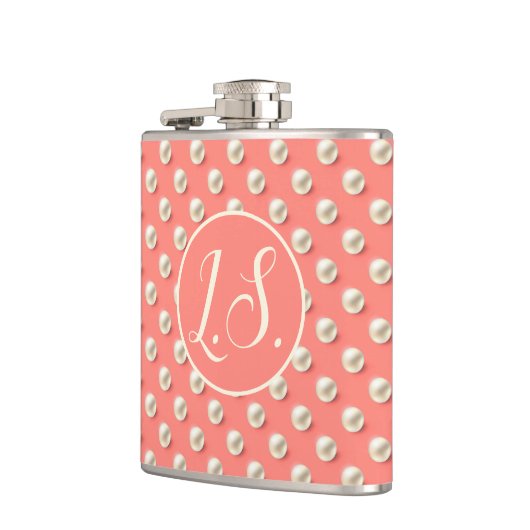 Monogram Pearl Accent Coral  Heupfles (Links)