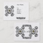 MONOGRAM Pearlr TAROT BLACK WHITE CELTIC DRAWING Visitekaartje (Voorkant / Achterkant)