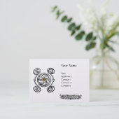 MONOGRAM Pearlr TAROT BLACK WHITE CELTIC DRAWING Visitekaartje (Staand voorkant)