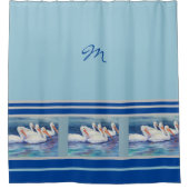 Monogram Pelican Shower Curtain Douchegordijn (Voorkant)