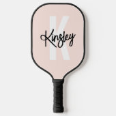 Monogram penseelscript Blush Pink Pickleball Paddle (Voorkant)