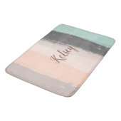Monogram penseelstreken kleurrijk | badmat (Gekanteld)