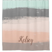 Monogram penseelstreken kleurrijk | douchegordijn (Voorkant)