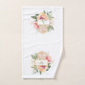 Monogram Peony Bloom Bad Handdoek (Handdoek)