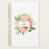 Monogram Peony Bloom Planner (Voorkant)