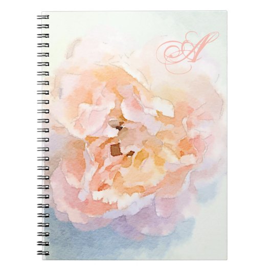 Monogram Peony-laptop Notitieboek (Voorkant)