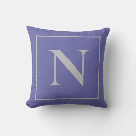 Monogram Periwinkle Blue Minimalist Sierkussen