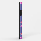 Monogram Periwinkle Floral Retro Pattern Case-Mate iPhone Case (Achterkant/rechts)