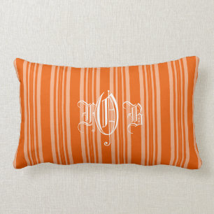 Monogram Persimmon Stripes White Kussen