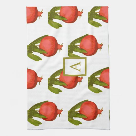 Monogram Personal Chic Rosh Hashanah Theedoek (Verticaal)