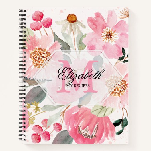 Monogram Personal Cooking Recipes Notitieboek (Voorkant)