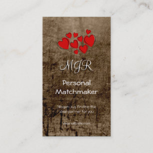 Monogram, Personal Matchmaker, ledereffect Visitekaartje
