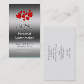 Monogram, Personal Matchmaker, metallisch effect Visitekaartje (Voorkant / Achterkant)