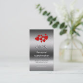 Monogram, Personal Matchmaker, metallisch effect Visitekaartje (Staand voorkant)