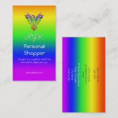 Monogram, Personal Shopper, LGBT Rainbow Phoenix Visitekaartje (Voorkant / Achterkant)