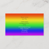 Monogram, Personal Shopper, LGBT Rainbow Phoenix Visitekaartje (Achterkant)