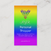 Monogram, Personal Shopper, LGBT Rainbow Phoenix Visitekaartje (Voorkant)