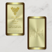 Monogram, Personal Trainer, gouden Phoenix Visitekaartje (Voorkant / Achterkant)